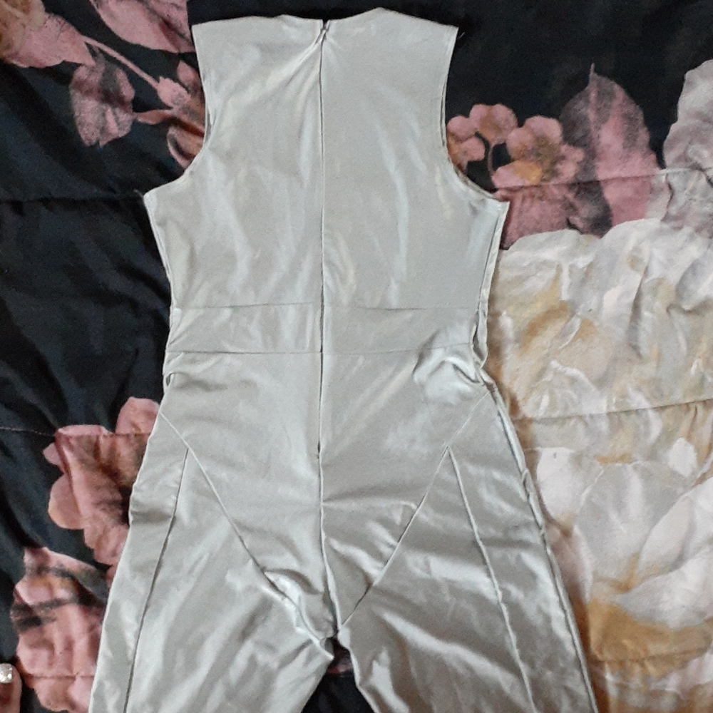 Fashion Nova Silver jumpsuit